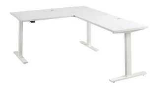 Standing Desks - Electronically Adjustable Bush Furnishings 60in W Height Adjustable L-Shaped Standing Desk