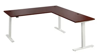 Standing Desks - Electronically Adjustable Bush Furnishings 72in W Height Adjustable L-Shaped Standing Desk