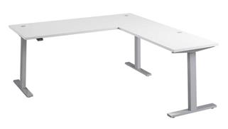 Standing Desks - Electronically Adjustable Bush Furniture 72in W Height Adjustable L-Shaped Standing Desk