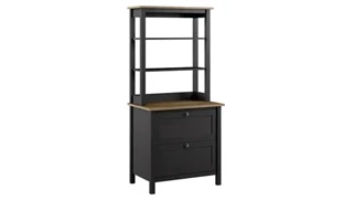 Lateral File Cabinets Bush Furniture Lateral File Cabinet with Hutch