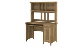 Stand-Alone Desks with Hutch Bush Furnishings 48in W Computer Desk with Hutch