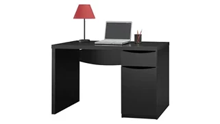 Stand-Alone Single Pedestal Desks Bush Furnishings Montrese Computer Desk
