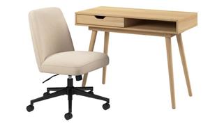 Writing Desks Bush Furniture 40in W x 20in D Small Writing Desk and Chair Set