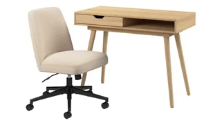Writing Desks Bush Furnishings 40in W x 20in D Small Writing Desk and Chair Set