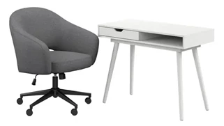 Writing Desks Bush Furnishings 40in W Small Writing Desk and Chair Set