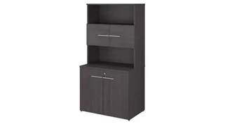 Tall Storage Cabinets Bush Furniture 36in W Tall Storage Cabinet with Doors and Shelves