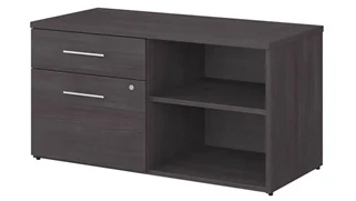 Storage Credenzas Bush Furnishings Low Storage Cabinet with Drawers and Shelves