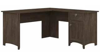 L Shaped Single Pedestal Desks Bush Furniture 60in W L-Shaped Desk with Storage