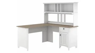 L Shaped Desks with Hutch Bush Furnishings 60in W L-Shaped Desk with Hutch