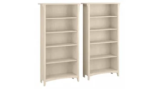 Standard Bookcases Bush Furnishings Tall 5 Shelf Bookcase (Set of 2)