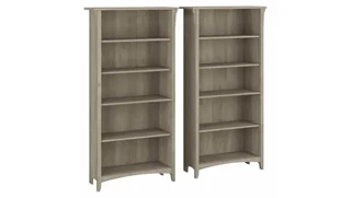 Standard Bookcases Bush Furnishings Tall 5 Shelf Bookcase (Set of 2)