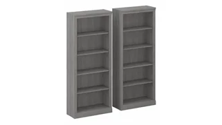 Bookcases Bush Furnishings Tall 5 Shelf Bookcases (Set of 2)