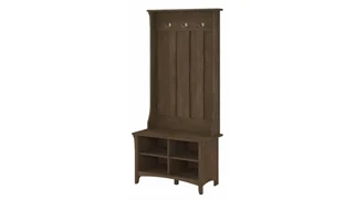 Coat Racks & Hall Trees Bush Furnishings Hall Tree with Shoe Storage Bench