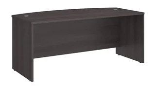Stand-Alone Desk Shells Bush Furnishings 72in W x 36in D Bow Front Desk