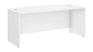 Stand-Alone Desk Shells Bush Furniture 72in W x 36in D Bow Front Desk