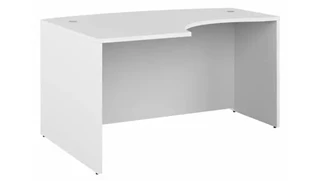 Stand-Alone Desk Shells Bush Furnishings 60in W x 43in D  L-Shaped Bow Front Desk Shell