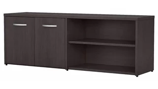 Storage Credenzas Bush Furnishings Low Storage Cabinet with Doors and Shelves