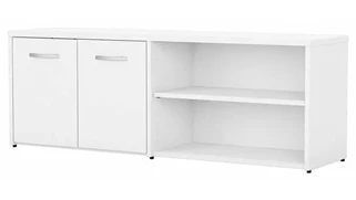 Storage Credenzas Bush Furnishings Low Storage Cabinet with Doors and Shelves