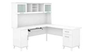 L Shaped Desks with Hutch Bush Furniture 72in W L-Shaped Desk with Hutch