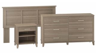 Bedroom Sets Bush Furniture Full/Queen Size Headboard, Dresser and Nightstand Bedroom Set