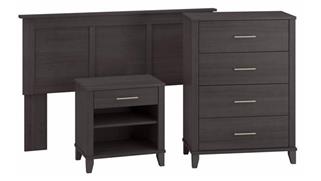Bedroom Sets Bush Furniture Full/Queen Size Headboard, Chest of Drawers and Nightstand Bedroom Set