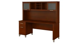 Stand-Alone Desks with Hutch Bush Furniture 72in W Office Desk with Hutch