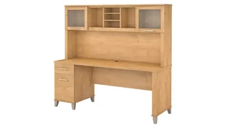 Stand-Alone Desks with Hutch Bush Furniture 72in W Office Desk with Hutch