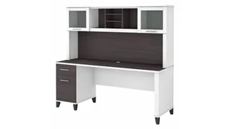 Stand-Alone Desks with Hutch Bush Furnishings 72in W Office Desk with Hutch