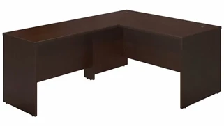 L Shaped Desk Shells Bush Furnishings 60in W x 30in D Desk Shell with 48in W Return