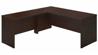 L Shaped Desk Shells Bush Furnishings 72in W x 30in D Desk Shell with 48in W Return