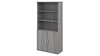 Standard Bookcases Bush Furnishings 5 Shelf Bookcase with Doors