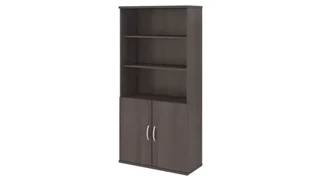 Standard Bookcases Bush Furnishings 5 Shelf Bookcase with Doors