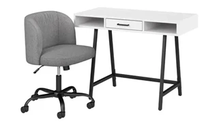 Writing Desks Bush Furnishings 40in W Small Writing Desk and Chair Set
