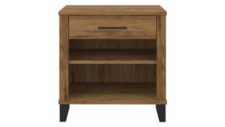 Night Stands Bush Furniture Nightstand with Drawer and Shelves
