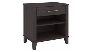 Night Stands Bush Furniture Nightstand with Drawer and Shelves