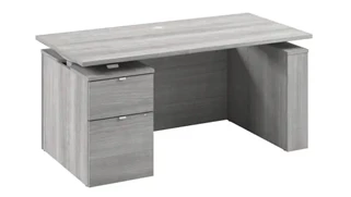 Adjustable Height Desks & Tables Bush 60in Eletric Height Adjustable Standing Desk with File Cabinet