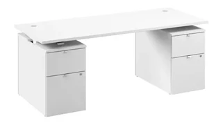 Adjustable Height Desks & Tables Bush Furniture 72in Electric Height Adjustable Standing Desk with Drawers