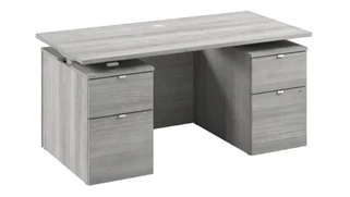 Adjustable Height Desks & Tables Bush Furniture 60in Electric Standing Desk with Drawers and Modesty Panel