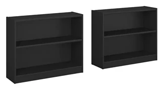 Low Bookcases Bush Furnishings 2 Shelf Bookcase - Set of 2