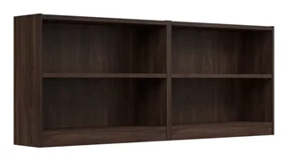 Low Bookcases Bush Furnishings Small 2 Shelf Bookcase - Set of 2