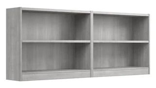 Low Bookcases Bush Furnishings Small 2 Shelf Bookcase - Set of 2
