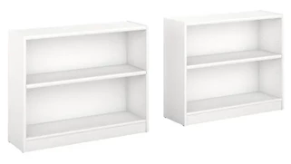 Low Bookcases Bush Furnishings 2 Shelf Bookcase - Set of 2