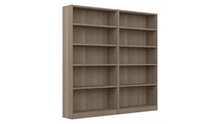 Standard Bookcases Bush Furnishings 5 Shelf Bookcase - Set of 2