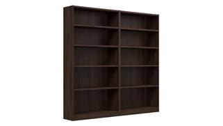 Standard Bookcases Bush Furniture Tall 5 Shelf Bookcase (Set of 2)