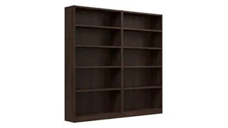 Standard Bookcases Bush Furnishings Tall 5 Shelf Bookcase (Set of 2)