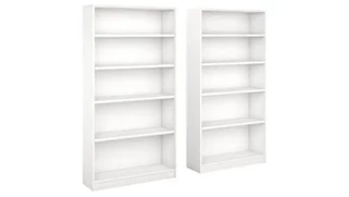 Standard Bookcases Bush Furniture 5 Shelf Bookcase - Set of 2
