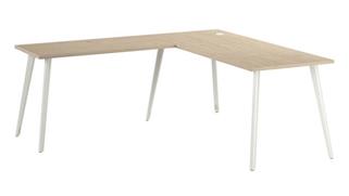 L Shaped Desk Shells Bush Furniture 72in W x 30in D L-Shaped Desk with Splayed Metal Legs