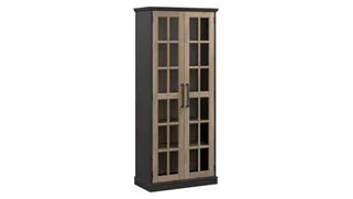 Tall Storage Cabinets Bush Furnishings Curio Cabinet with Glass Doors