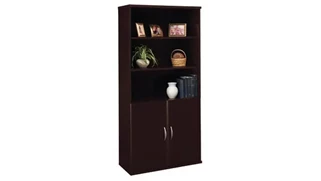 Standard Bookcases Bush Furnishings Open Double Bookcase with Doors