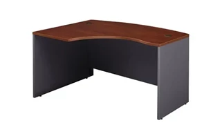 Stand-Alone Desk Shells Bush Furnishings 60in W x 43in D Left Handed L-Bow Desk
